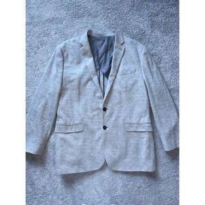 Express Photographer Fitted Blazer Mens 44 Regular Gray Knit 2-Button Sport Coat